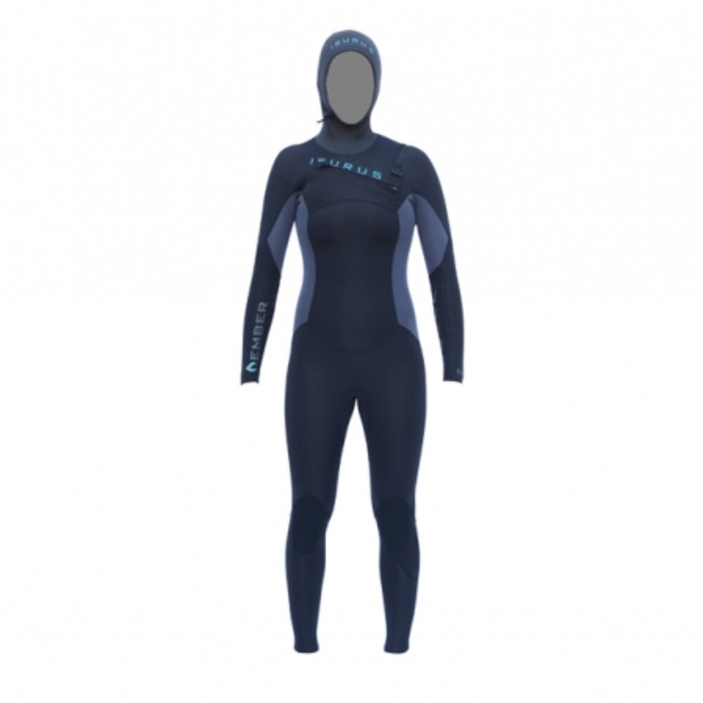 Womens Isurus Ember 454 Chest Zip Hooded Full Suit 10Short